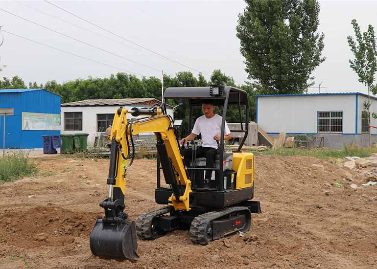 小型挖掘機的百變應用---新農村建設